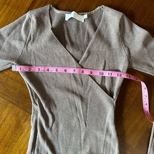 ASTR Taupe Ribbed Knit Dress